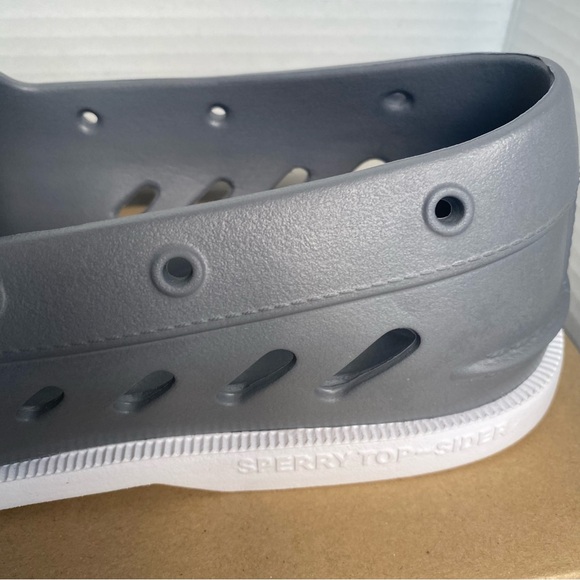 NWT Sperry A/O Float Gray Boat Shoes Size 12 MLightweight Slip-on Vent… - Picture 10 of 14